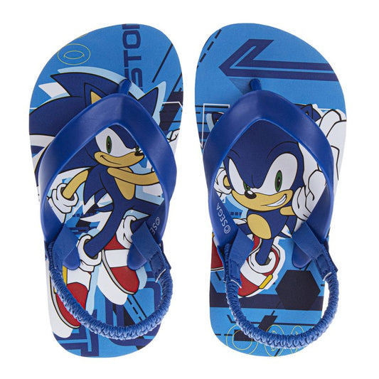 Josmo Sonic the Hedgehog Flip Flop Sandal Water Shoes - Beach Slides SlipOn Thong FlipFlops Sandals for Boys (5-10 Toddler 11-12)