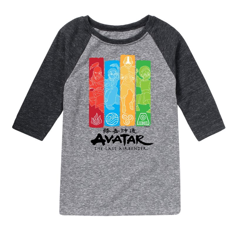 Boys' - Avatar: The Last Airbender - Four Nations Raglan Graphic T-Shirt