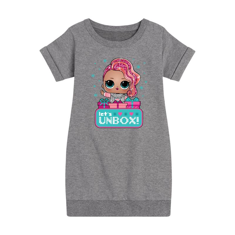 Girls' - Lol Surprise! - Lets Unbox Graphic Short Sleeve Fleece Dress