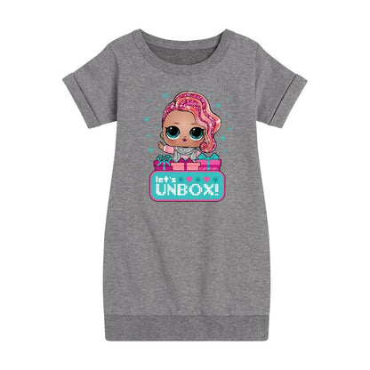 Girls' - Lol Surprise! - Lets Unbox Graphic Short Sleeve Fleece Dress