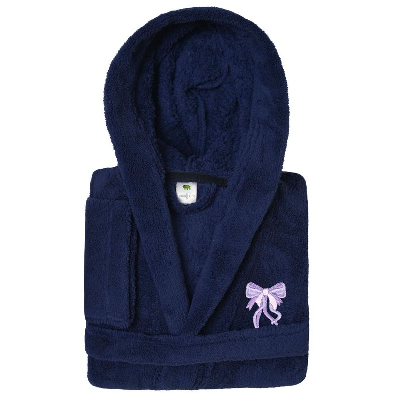 رداء حمام بغطاء رأس مزدوج ناعم من Linum Kids مصنوع من البوليستر بنسبة 100% فائق النعومة - TURTLE، KIDS50-DESIGN