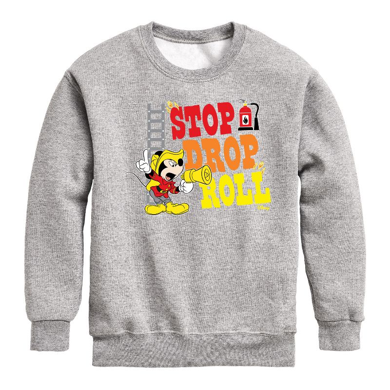 Boys' - Disney - Firefighter Mickey Graphic Long Sleeve Fleece Sweatshirt