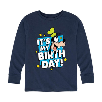 Boys' - Disney - Goofy It's My Birthday Long Sleeve Graphic T-Shirt