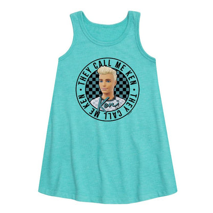 Girls' - Barbie - They Call Me Ken Graphic Sleeveless Aline Dress
