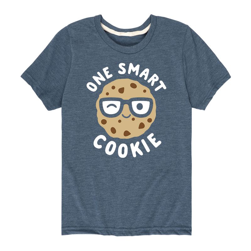 تي شيرت جرافيكي بأكمام قصيرة بتصميم One Smart Cookie للأولاد - رسالة فورية