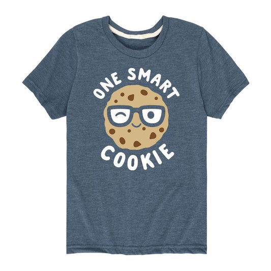 تي شيرت جرافيكي بأكمام قصيرة بتصميم One Smart Cookie للأولاد - رسالة فورية