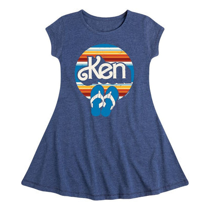 Girls' - Barbie - Ken Fit & Flair Cap Sleeve Dress