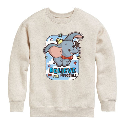 Boys' - Disney - Believe In The Impossible Graphic Long Sleeve Fleece Sweatshirt