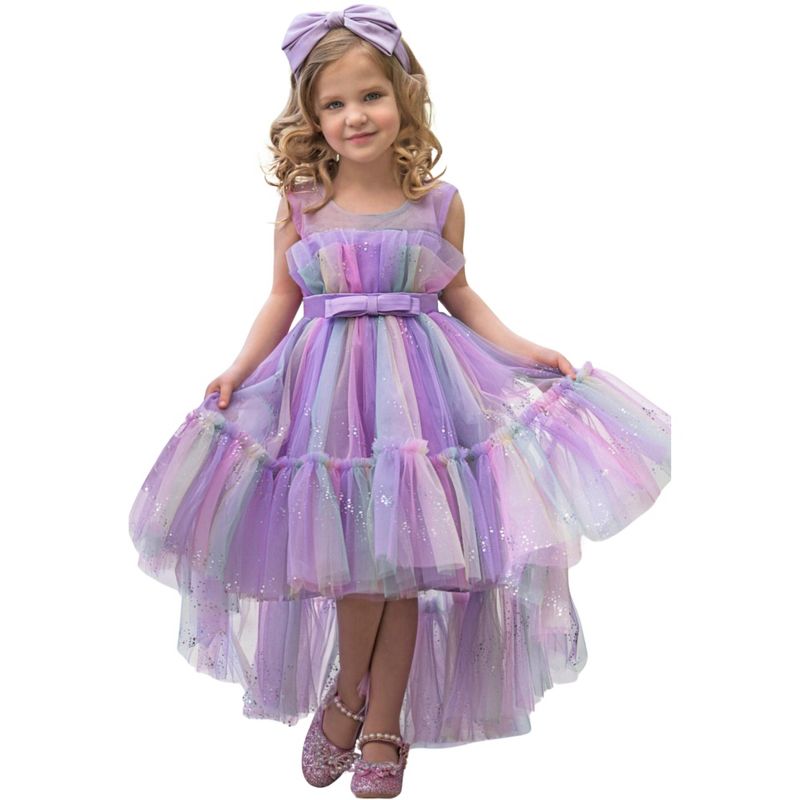 Stunning Star Ombré Lilac Party Dress Mia Belle Girls