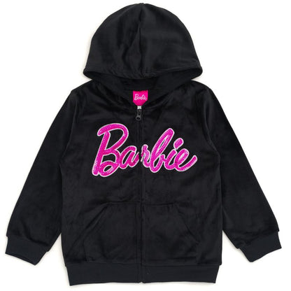 Barbie Girls Velour Matching Family Zip Up Hoodie Little Kid to Adult