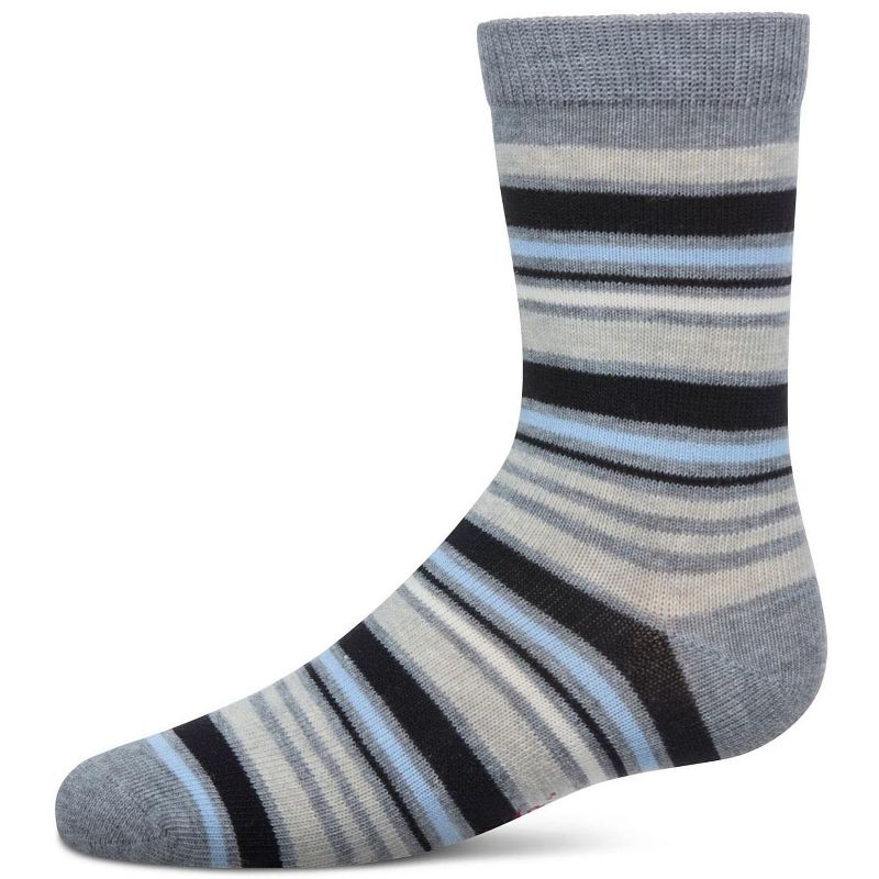 Memoi Boys' Multi Stripe Crew Socks