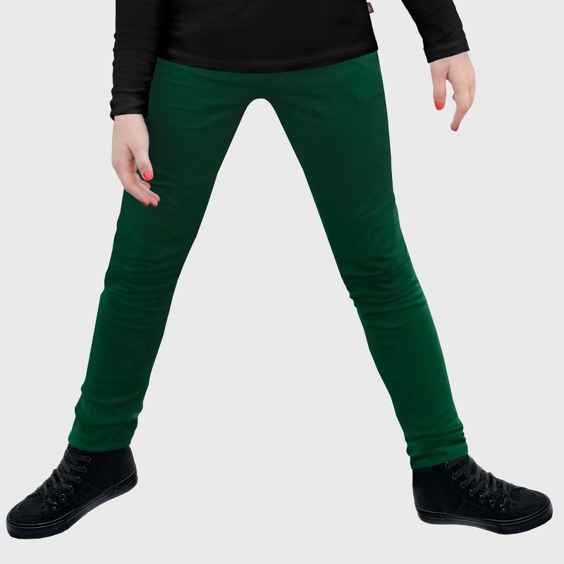City Threads USA-Made Girls Soft Fleece Comfortable & Stylish Stretch Leggings for Toddlers/Kids