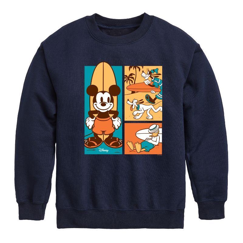 Boys' - Disney - Mickey & Friends Graphic Long Sleeve Fleece Sweatshirt