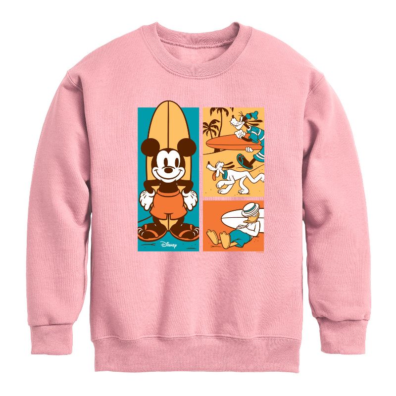 Boys' - Disney - Mickey & Friends Graphic Long Sleeve Fleece Sweatshirt