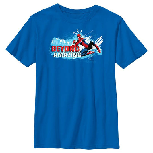 Boy's Spider-Man: Beyond Amazing Swing Pose T-Shirt