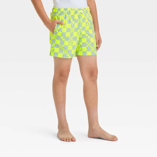 Boys' Checkered Swim Shorts - Cat & Jack™ Green