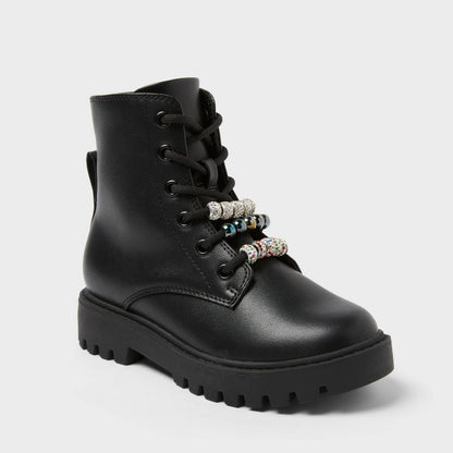 Kids' Bronx Lace-Up Combat Boots - art class™ Black