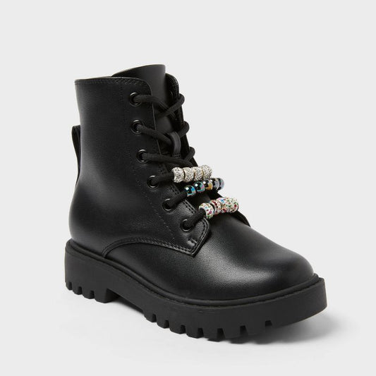 Kids' Bronx Lace-Up Combat Boots - art class™ Black
