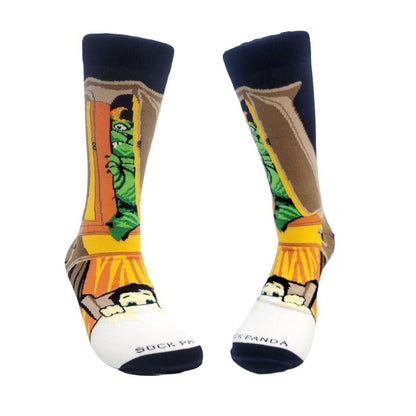 Nightmare Monster in the Closet Socks (Adult Large, Adult Medium or Tween Sizes) from the Sock Panda - Great for Halloween