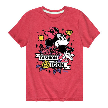 Boys' - Disney - Minnie Mouse is a Fashion Icon Short Sleeve Graphic T-Shirt