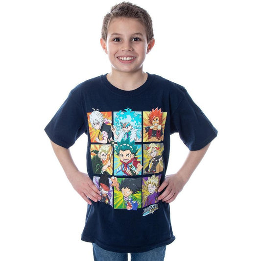 تي شيرت أزرق برسومات شبكية لشخصية بي بليد بيرست سبينر للأولاد من سيفين تايمز سيكس