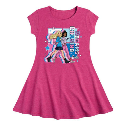 فستان باربي - مطاردة الأحلام - مناسب وأنيق بأكمام قصيرة