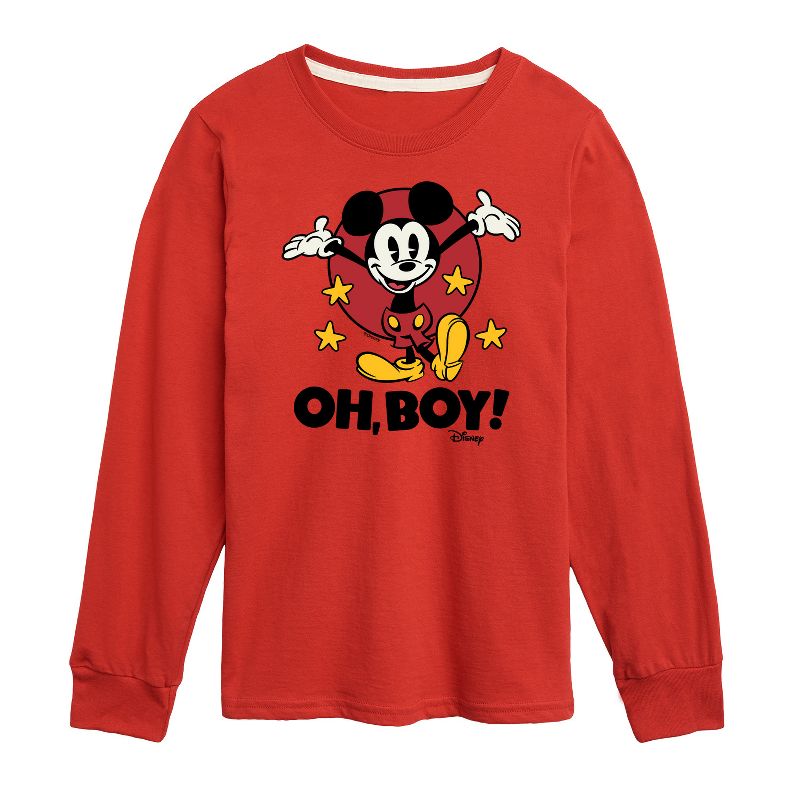 Boys' - Disney - Mickey Mouse Long Sleeve Graphic T-Shirt
