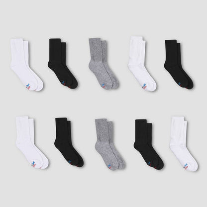 Hanes Boys' X-Temp Crew 10pk Athletic Socks - Color May Vary