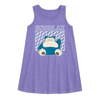 فستان سنورلاكس الجرافيكي بدون أكمام للفتيات - بوكيمون