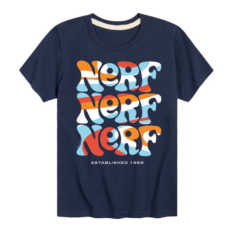 تي شيرت جرافيكي بأكمام قصيرة من NERF للأولاد، بشعار كلاسيكي مُكدس، يعود تاريخه إلى عام ١٩٦٩