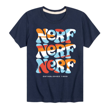 تي شيرت جرافيكي بأكمام قصيرة من NERF للأولاد، بشعار كلاسيكي مُكدس، يعود تاريخه إلى عام ١٩٦٩