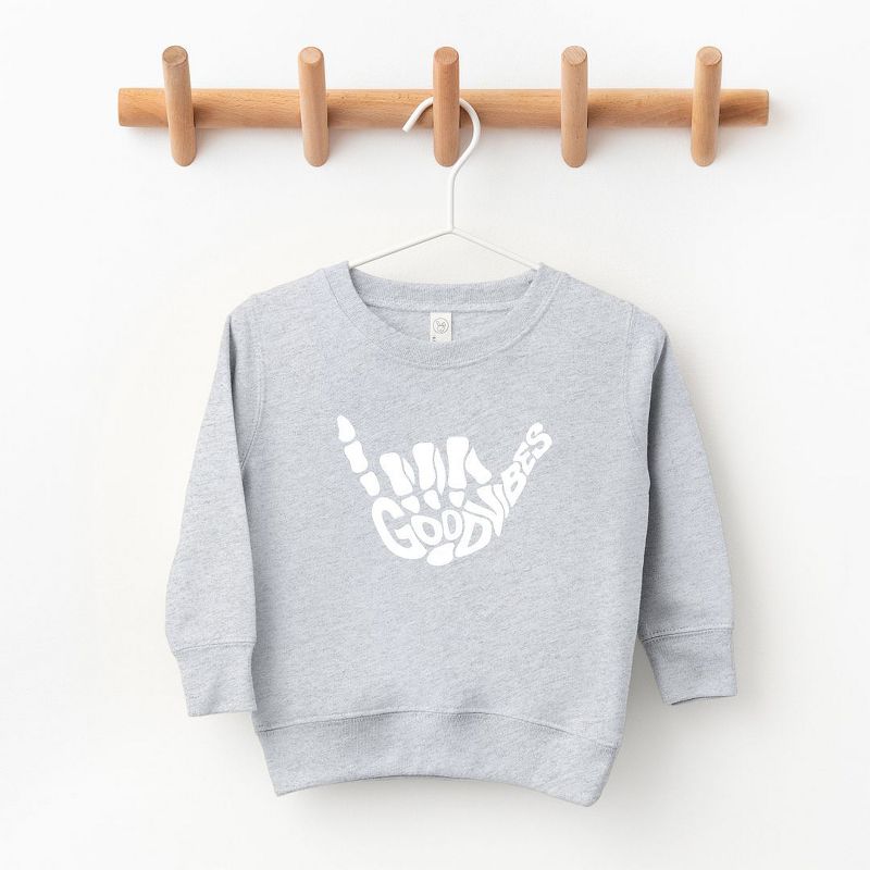 The Juniper Shop Good Vibes Skeleton Toddler Graphic Sweatshirt