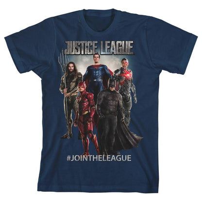 Justice League Movie Join the League Boy's Navy T-shirt