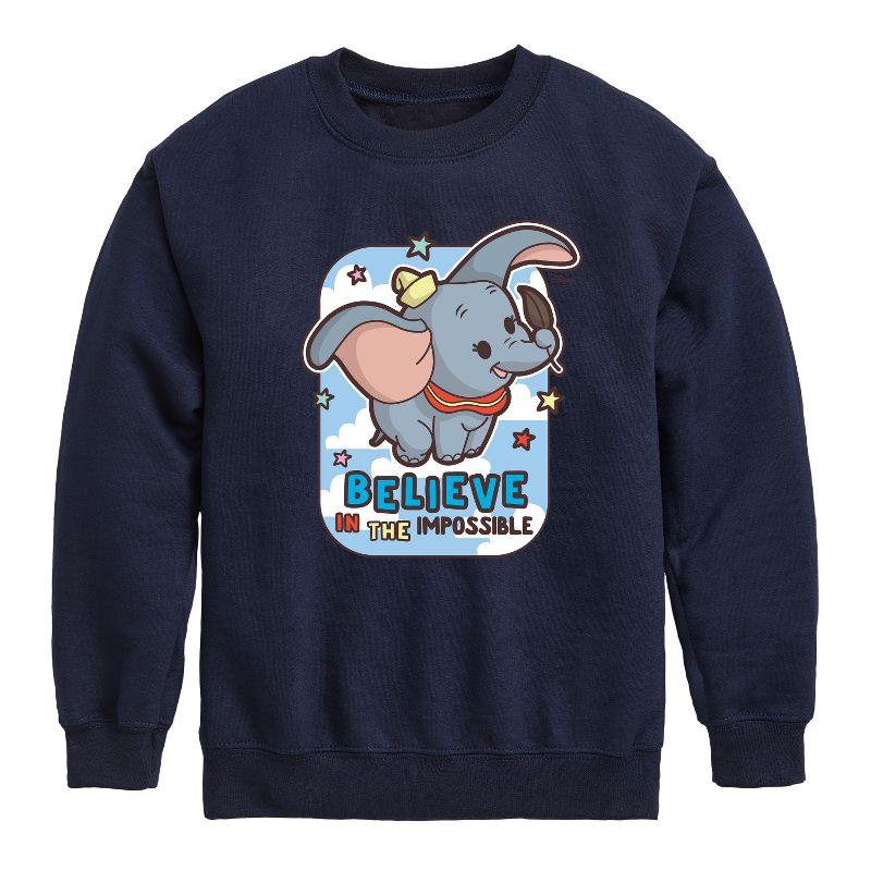 Boys' - Disney - Believe In The Impossible Graphic Long Sleeve Fleece Sweatshirt