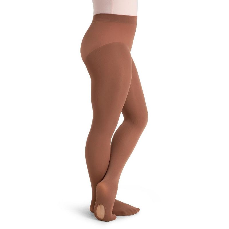 Capezio Ultra Soft Self Knit Waistband Transition Tight - Girls & Toddler