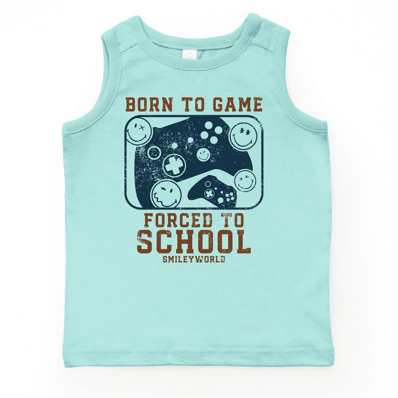 The Juniper Shop SmileyWorld Born To Game Forced To School Youth Tank Top