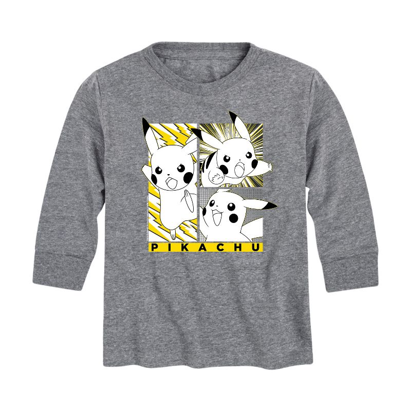 تي شيرت جرافيكي بأكمام طويلة برسومات مانجا وبوكيمون للأولاد