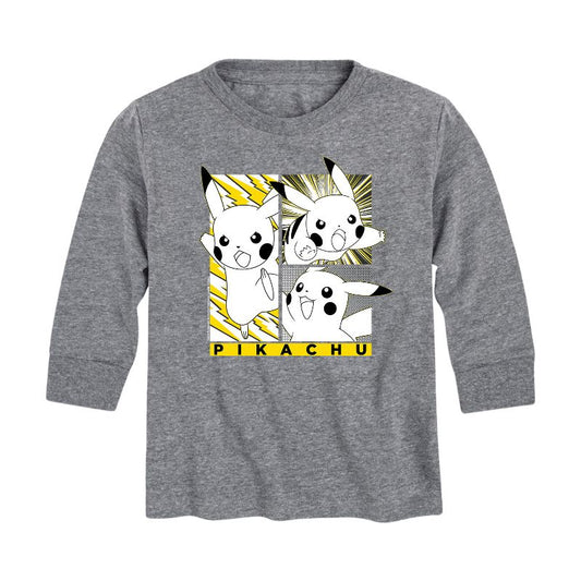 تي شيرت جرافيكي بأكمام طويلة برسومات مانجا وبوكيمون للأولاد