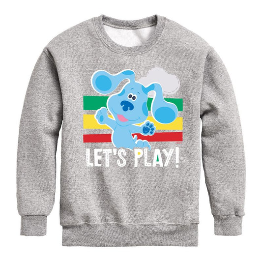 Boys' - Blue's Clues & You! - Blue Let's Play Graphic Long Sleeve Fleece Sweatshirt