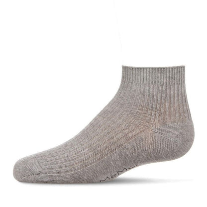 Memoi Thin Ribbed Cotton Kids Anklet Sock