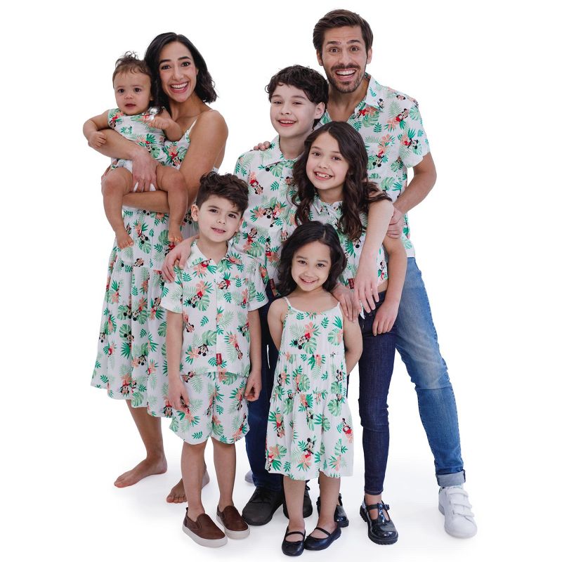 Disney Mickey Mouse Hawaiian Matching Family Hawaiian Button Down Dress Shirt Toddler