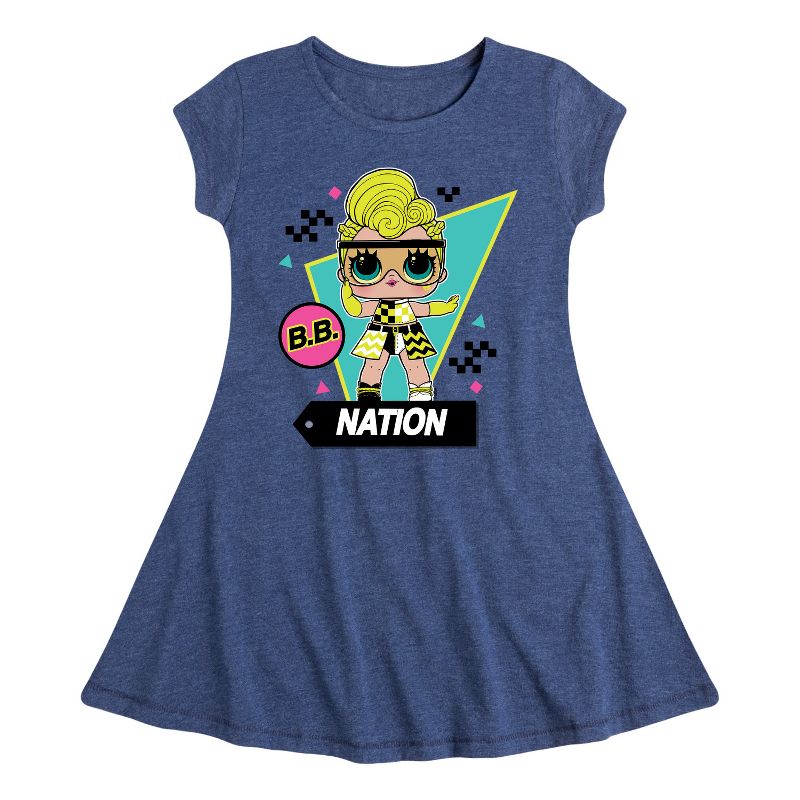 Girls' - LOL Surprise! - Cotton Candy Fit & Flair Cap Sleeve Dress