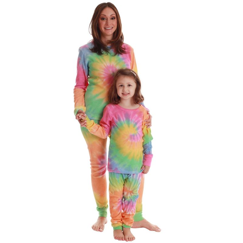 مجموعة ملابس نوم حرارية متناسقة دافئة من Just Love Tie Dye Mommy &amp; Me للنساء والأطفال