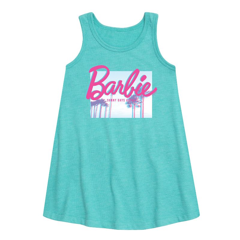 Girls' - Barbie - Sunny Days Ahead Graphic Sleeveless Aline Dress