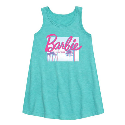 Girls' - Barbie - Sunny Days Ahead Graphic Sleeveless Aline Dress