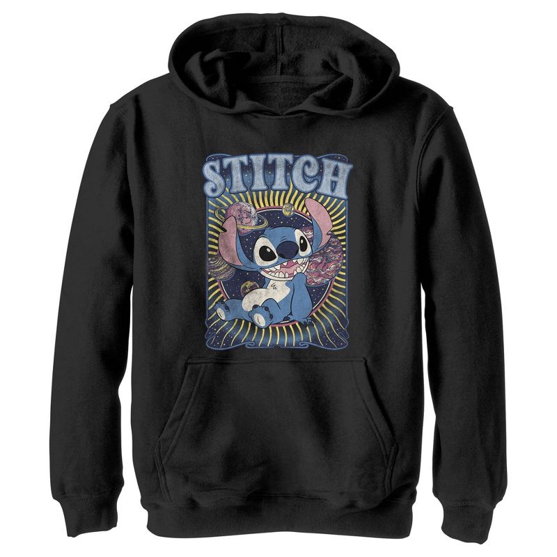 Boy's Lilo & Stitch Groovy Planets Stitch Pull Over Hoodie