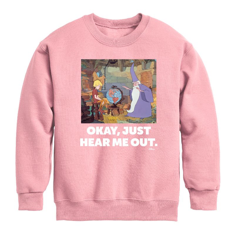 Boys' - Disney - The Sword And The Stone Graphic Long Sleeve Fleece Sweatshirt