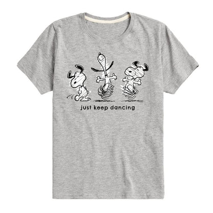 تي شيرت جرافيكي بأكمام قصيرة للأولاد - Peanuts - Snoopy Just Keep Dancing