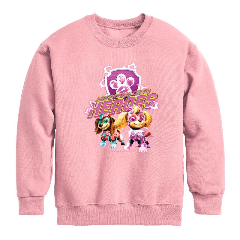 Boys' - Paw Patrol - Adventure Citys Heroes Graphic Long Sleeve Fleece Sweatshirt