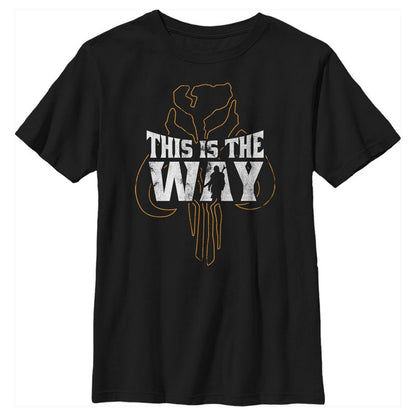 Boy's Star Wars The Mandalorian The Way Silhouette T-Shirt